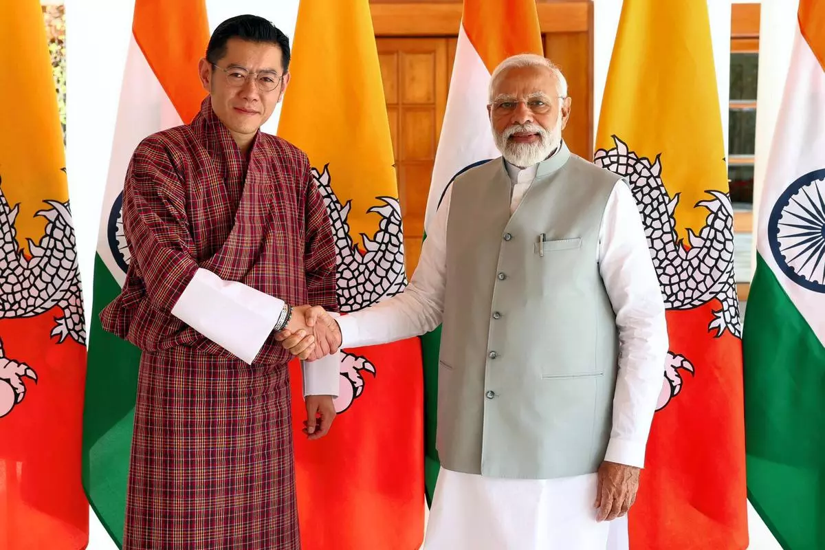 Narendra Modi with King of Bhutan